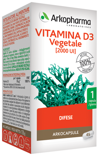 Arkopharma - Arkocapsule Vitamina D3 Vegetale Confezione 45 Capsule