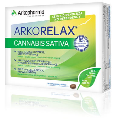 Arkopharma - Arkorelax Cannabis Sativa Confezione 30 Compresse