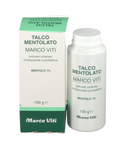 Marco Viti - Talco Mentolato Assorbente Rinfrescante Protettivo Confezione 100 Gr