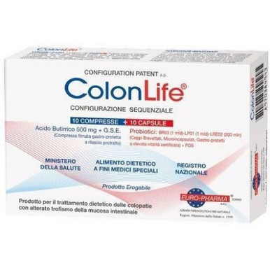 Euro Pharma - Colonlife Confezione 10 Compresse + 10 Capsule