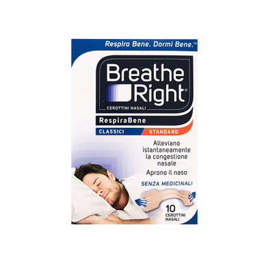 Breathe Right - RespiraBene Cerotti Nasali Classici Confezione 10 Pezzi
