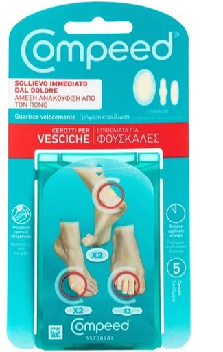 Compeed - Cerotti Vesciche Pacco Misto Confezione 5 Pezzi