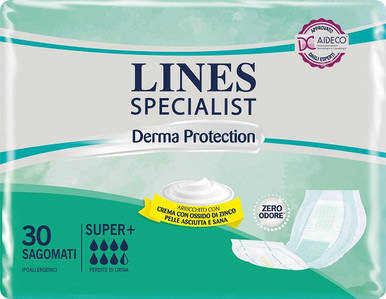 Lines - Specialist Derma Protection Pannoloni Sagomati Super+ Confezione 30 Pezzi