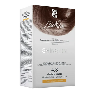 Bionike - Shine On Capelli Castano Dorato 4.3 Kit Confezione 4 Pezzi