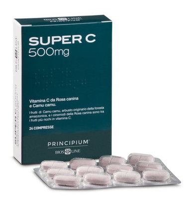 Bios Line - Principium Super C 500 Mg Integratore Difese Immunitarie Confezione 24 Compresse