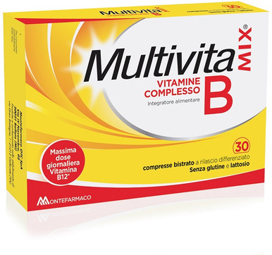 Montefarmaco - Multivitamix Vitamina B Confezione 30 Compresse Bistrato