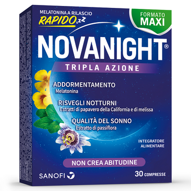 Novanight - Tripla Azione Rilascio Rapido Confezione 30 Compresse (Scadenza Prodotto 03/2026)