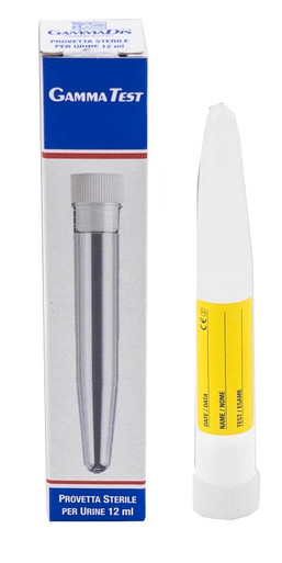 GammaDis - Provetta Urina Tappo A Vite Confezione 12 Ml