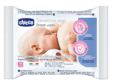 Chicco - Salviettine Detergenti Seno Confezione 16 Pezzi