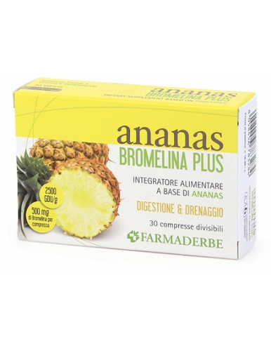 Farmaderbe - Bromelina Plus Ananas Confezione 30 Compresse