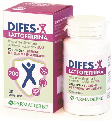 Farmaderbe - Difes-X Lattoferrina 200 Confezione 30 Compresse 
