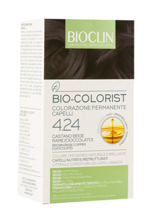 Bioclin - Bio-Colorist 4.24 Castano Beige Rame Confezione 5 Pezzi