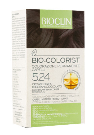 Bioclin - Bio-Colorist 5.24 Castano Chiaro Beige Rame (Cioccolato) Confezione 5 Pezzi