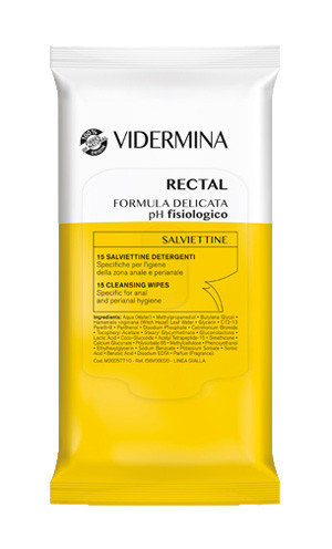 Vidermina - Rectal Salviette Confezione 15 Pezzi (Scadenza Prodotto 06/2026)