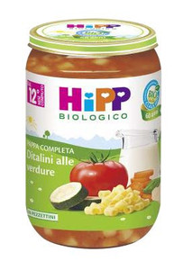 Hipp - Ditalini alle Verdure Biologiche Confezione 250 Gr