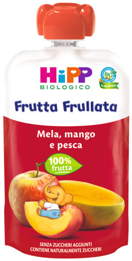 Hipp - Frutta Frullata Mela Mango e Pesca Biologico Confezione 90 Gr