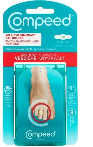 Compeed - Cerotti Vesciche Dita Piedi Confezione 8 Pezzi