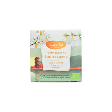 Neavita - Filtroscrigno Tisana Biologica Limone e Zenzero Confezione 15 Filtri