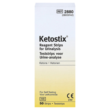 Bayer - Ketostix Chetonuria Strisce Misurazione Agenti Chetogeni Urine Confezione 50 Pezzi