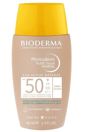 Bioderma - Photoderm Nude Touch Mineral Crema Viso Spf50+ Dorée Confezione 40 Ml