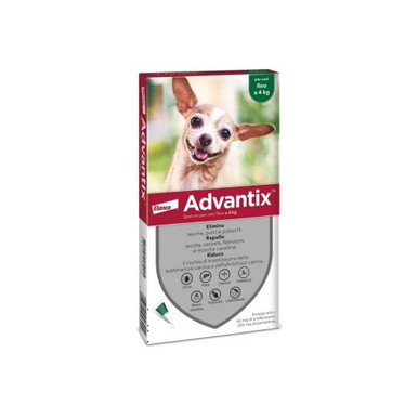 Advantix - Spot On Antiparassitario Per Cani 0-4 Kg Confezione 6 Pipette