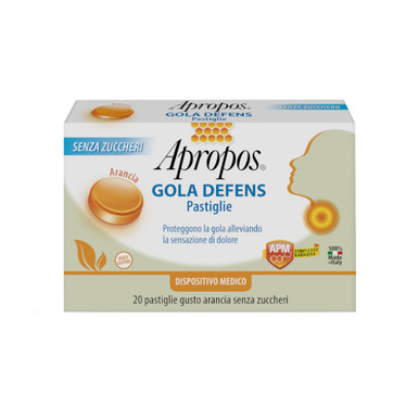 Apropos - Gola Defens Pro Gusto Arancia Confezione 20 Pastiglie