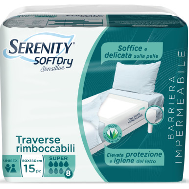 Serenity - Traverse SD Sensitive Super 80X180 Cm Confezione 15 Pezzi
