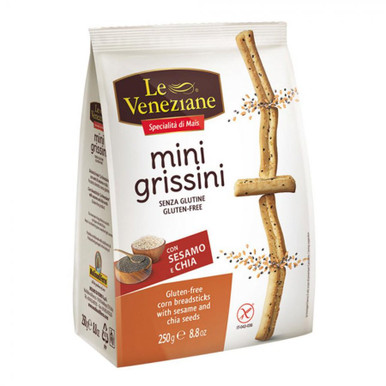 Le Veneziane - Mini Grissini Sesamo e Chia Confezione 250 Gr