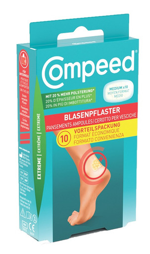 Compeed - Cerotto Vesciche Medio Extreme Confezione 10 Pezzi