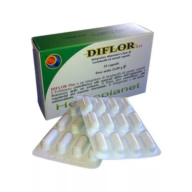 Herboplanet - Diflor Plus Integratore Fermenti Lattici Confezione 24 Capsule