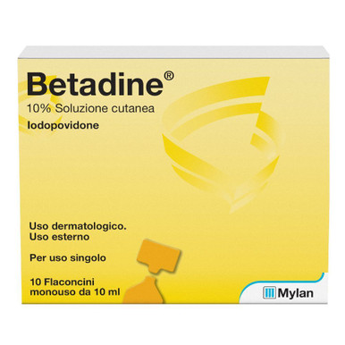 Betadine - 10% Soluzione Cutanea Flaconcini Monouso Confezione 10x10 Ml