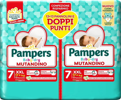 Pampers - Babydry Mutandino XXL Confezione 26 Pezzi