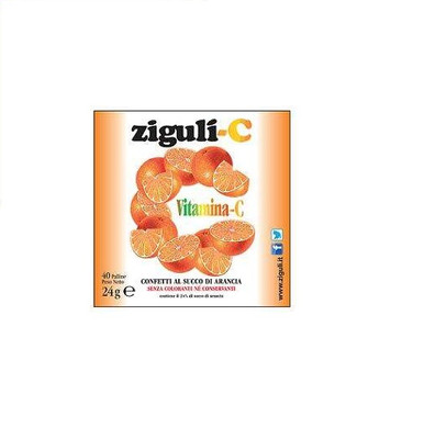 Zigulì - Caramelle Vitamina C Arancia Confezione 40 Palline