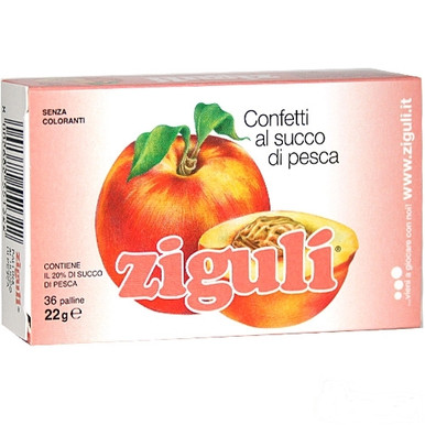Zigulì - Caramelle Pesca Confezione 36 Palline