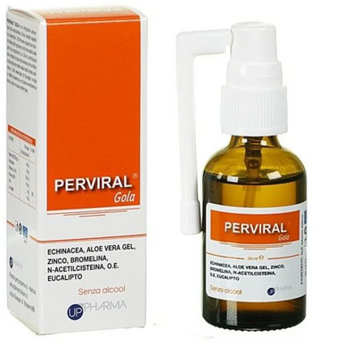 Up Pharma - Perviral Integratore Gola Spray Orale Confezione 30 Ml (Scadenza Prodotto 02/2026)