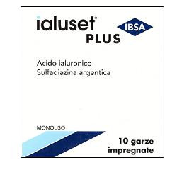 Ibsa - Ialuset Plus Garza Medicazione Con Acido Ialuronico 10x10 Cm Confezione 10 Pezzi