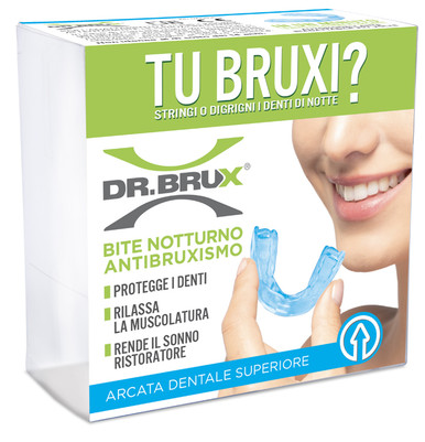 Dr Brux - Brux Bite Notte Superiore Colore Azzurro Confezione 1 Pezzo