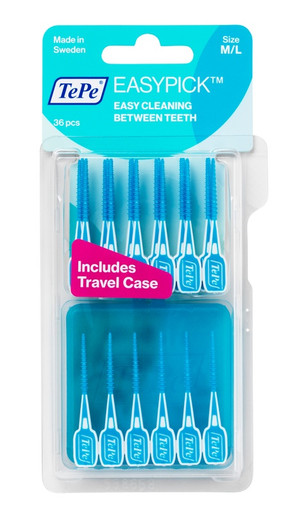 Tepe - Easypick Scovolini Blu M/L Per Pulizia Interdentale Medi e Larghi Confezione 36 Pezzi