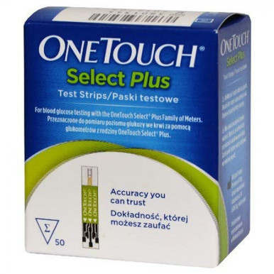 Onetouch - Select Plus Strisce per Misurazione Glicemia Confezione 50 Strisce