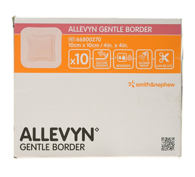 Smith & Nephew - Allevyn Gentle Border Medicazione 10x10 Cm Confezione 10 Pezzi (Confezione Danneggiata)