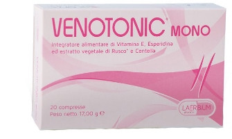 Laerbium - Venotonic Mono Integratore per il Microcircolo Confezione 20 Compresse