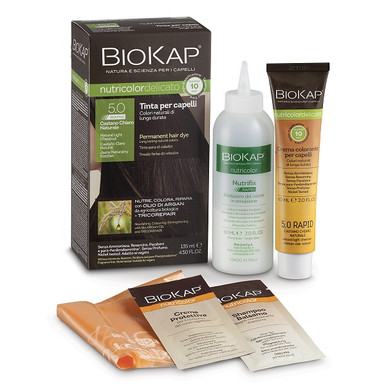 Bios Line - Biokap Nutricolor Delicato Rapid 5.0 Castano Chiaro Naturale Confezione Kit