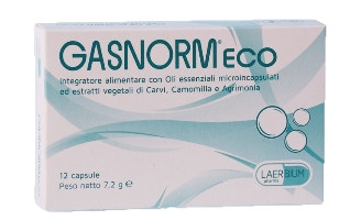 Laerbium Pharma - Gasnorm Eco Integratore Benessere Gastrointestinale Confezione 12 Capsule