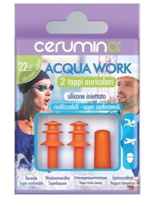 Cerumina - Acqua Work Tappi Orecchie in Acqua Confezione 2 Pezzi