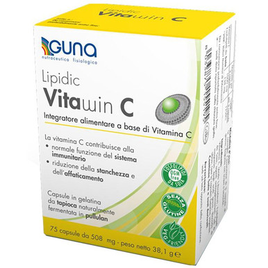 Guna - Lipidic Vitawin C Integratore Alimentare Sistema Immunitario Confezione 75 Capsule