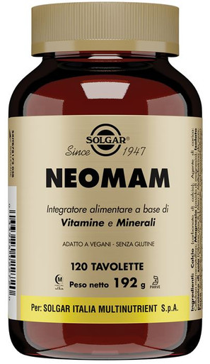 Solgar - Neomam Integratore Alimentare per Donna in Gravidanza e Allattamento Confezione 120 Tavolette