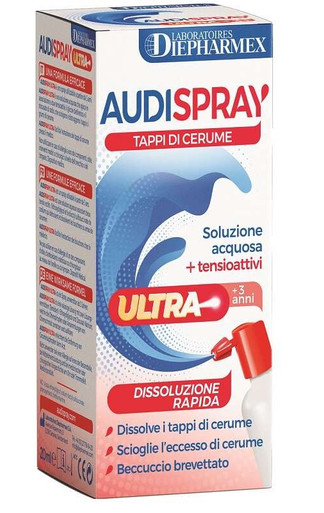 Audispray - Ultra Spray Asportazione Tappi Cerume Confezione 20 Ml Confezione 20 Ml (Scadenza Prodotto 05/2026)
