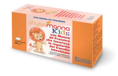 Physiomanna - Kids Integratore Alimentare Transito Intestinale  Confezione 6 Panetti