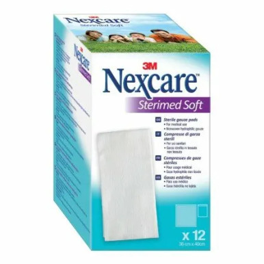 Nexcare - Sterimed Garza Sterile Soft 36x40  Taglia M/L Confezione 12 Pezzi