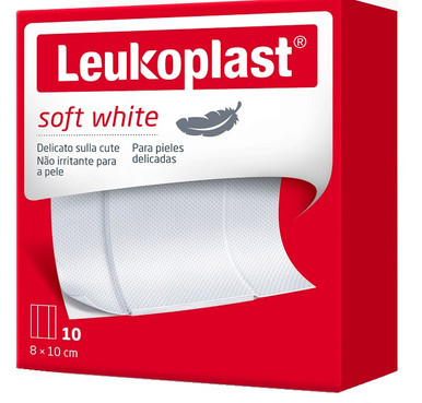 Leukoplast - Soft White Cerotti Traspiranti 1mx8cm Confezione 10 Pezzi